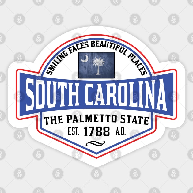 SOUTH CAROLINA THE PALMETTO STATE COLUMBIA CHARLESTON MYRTLE BEACH Sticker by heybert00